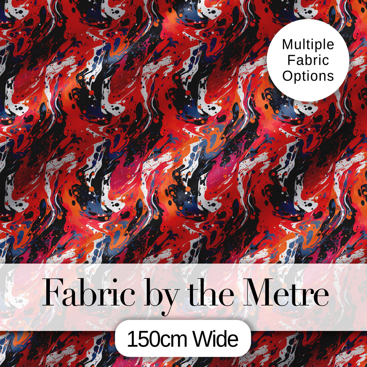 Bright Paint Splash Multicolour Abstract Pattern Cute Unique Gift  Digital Print Material by the Metre UK Sewing Quilting Textile