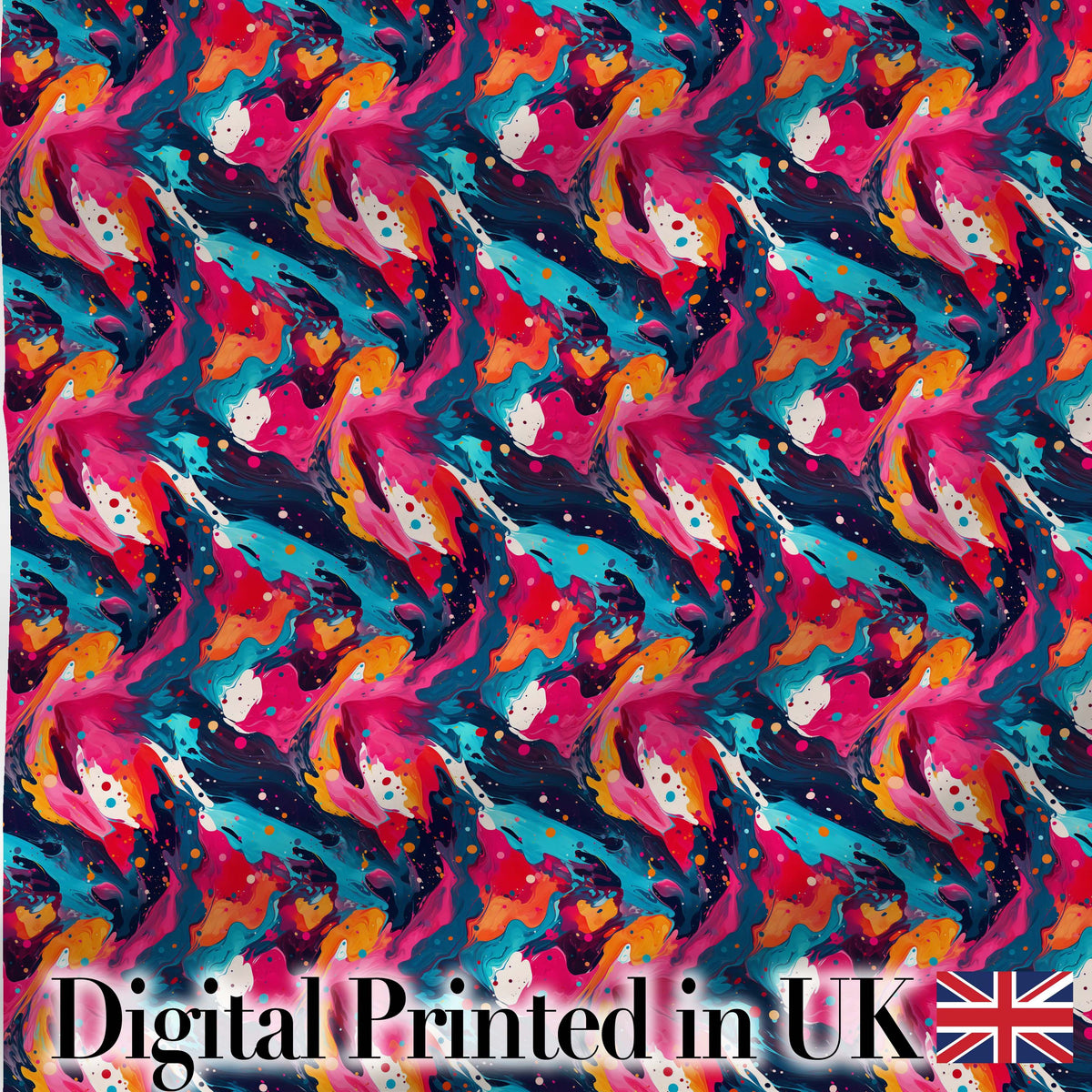 High Contrast Marble Swirl Red Black White Abstract Pattern Lovely  Digital Print Material by the Metre UK Sewing Quilting Textile