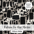 Irregular Mosaic Tiles Black Cream Abstract Geometric Pattern Lovely  Digital Print Material by the Metre UK Sewing Quilting Textile