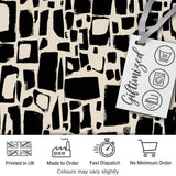 Irregular Mosaic Tiles Black Cream Abstract Geometric Pattern Lovely  Digital Print Material by the Metre UK Sewing Quilting Textile