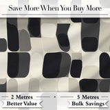 Modern Rounded Shapes Black Grey Minimalist Geometric Pattern Lovely  Digital Print Material by the Metre UK Sewing Quilting Textile