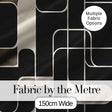 Contemporary Line Grid Black Cream Abstract Outline Pattern Lovely  Digital Print Material by the Metre UK Sewing Quilting Textile