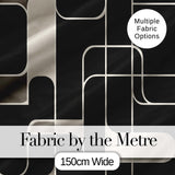 Contemporary Line Grid Black Cream Abstract Outline Pattern Lovely  Digital Print Material by the Metre UK Sewing Quilting Textile