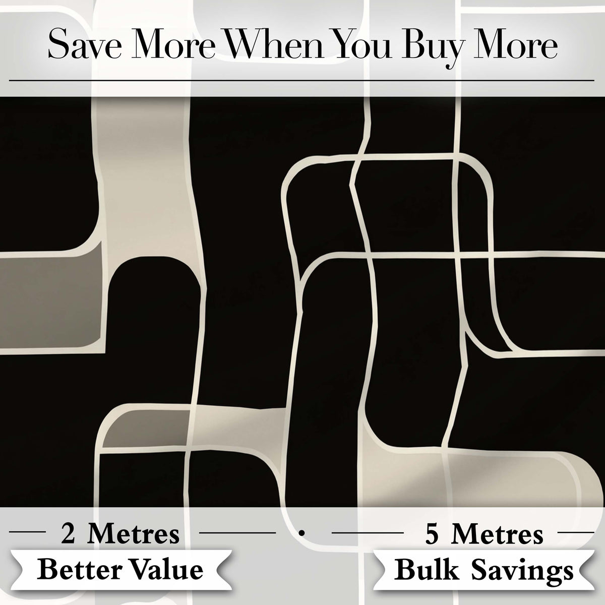 Contemporary Line Grid Black Cream Abstract Outline Pattern Lovely  Digital Print Material by the Metre UK Sewing Quilting Textile
