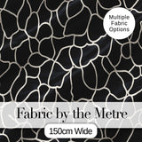 Pebble Outline Network Black Cream Organic Abstract Pattern Lovely  Digital Print Material by the Metre UK Sewing Quilting Textile