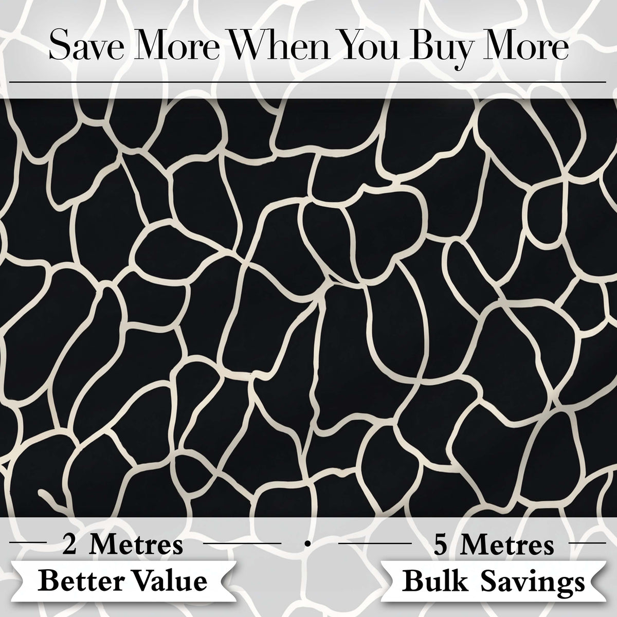 Pebble Outline Network Black Cream Organic Abstract Pattern Lovely  Digital Print Material by the Metre UK Sewing Quilting Textile