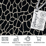 Pebble Outline Network Black Cream Organic Abstract Pattern Lovely  Digital Print Material by the Metre UK Sewing Quilting Textile