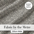 Wave Line Texture Black Cream Flowing Abstract Stripe Pattern Lovely  Digital Print Material by the Metre UK Sewing Quilting Textile