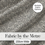 Wave Line Texture Black Cream Flowing Abstract Stripe Pattern Lovely  Digital Print Material by the Metre UK Sewing Quilting Textile
