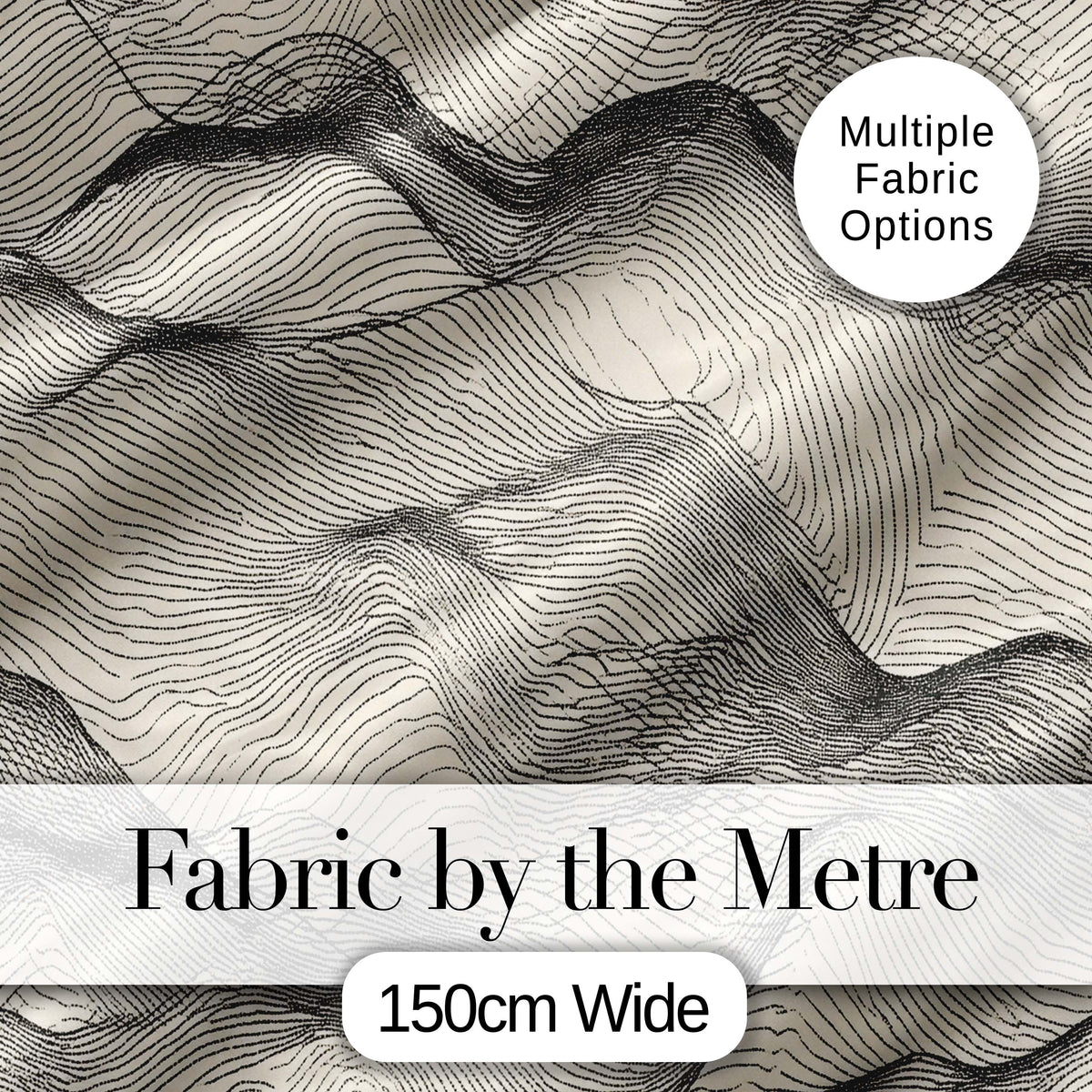 Minimal Botanical Silhouettes Black Cream Leaf Pattern Lovely  Digital Print Material by the Metre UK Sewing Quilting Textile