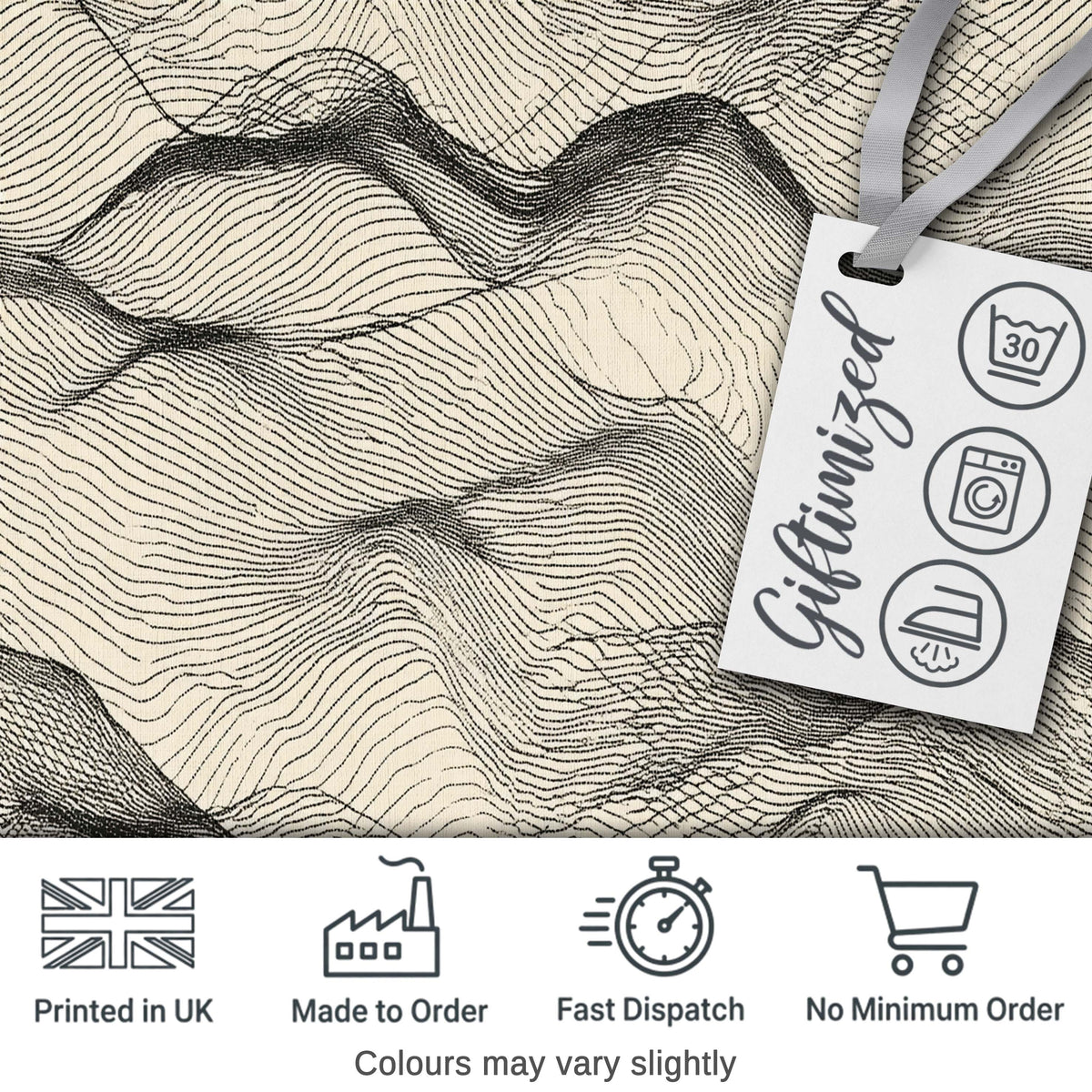 Minimal Botanical Silhouettes Black Cream Leaf Pattern Lovely  Digital Print Material by the Metre UK Sewing Quilting Textile