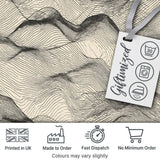 Minimal Botanical Silhouettes Black Cream Leaf Pattern Lovely  Digital Print Material by the Metre UK Sewing Quilting Textile