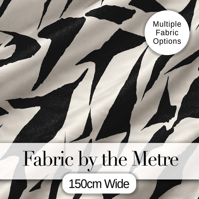 Wavy Zebra Lines Black Cream Organic Stripe Pattern Cute Unique Gift  Digital Print Material by the Metre UK Sewing Quilting Textile