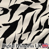 Wavy Zebra Lines Black Cream Organic Stripe Pattern Cute Unique Gift  Digital Print Material by the Metre UK Sewing Quilting Textile