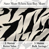 Wavy Zebra Lines Black Cream Organic Stripe Pattern Cute Unique Gift  Digital Print Material by the Metre UK Sewing Quilting Textile