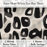 Soft Rounded Shapes Black Grey Minimal Abstract Pattern Lovely  Digital Print Material by the Metre UK Sewing Quilting Textile
