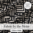 Tribal Maze Lines Black Cream Geometric Abstract Pattern Lovely  Digital Print Material by the Metre UK Sewing Quilting Textile
