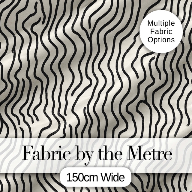 Abstract Cutout Grid Black Cream Modern Geometric Pattern Lovely  Digital Print Material by the Metre UK Sewing Quilting Textile