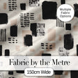 Minimal Botanical Leaves Black Cream Organic Floral Pattern Lovely  Digital Print Material by the Metre UK Sewing Quilting Textile