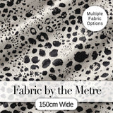 Scattered Paint Droplets Black Beige Abstract Spot Pattern Lovely  Digital Print Material by the Metre UK Sewing Quilting Textile