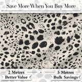 Scattered Paint Droplets Black Beige Abstract Spot Pattern Lovely  Digital Print Material by the Metre UK Sewing Quilting Textile