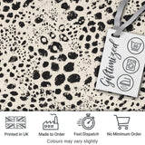 Scattered Paint Droplets Black Beige Abstract Spot Pattern Lovely  Digital Print Material by the Metre UK Sewing Quilting Textile