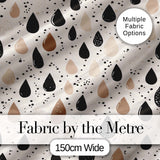 Botanical Leaf Silhouettes Black Cream Organic Nature Pattern Lovely  Digital Print Material by the Metre UK Sewing Quilting Textile
