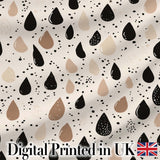 Botanical Leaf Silhouettes Black Cream Organic Nature Pattern Lovely  Digital Print Material by the Metre UK Sewing Quilting Textile