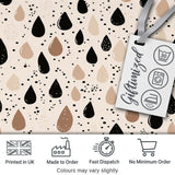 Botanical Leaf Silhouettes Black Cream Organic Nature Pattern Lovely  Digital Print Material by the Metre UK Sewing Quilting Textile