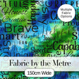 Splatter Paint Typography Multicolour Black Motivational Word Lovely  Digital Print Material by the Metre UK Sewing Quilting Textile