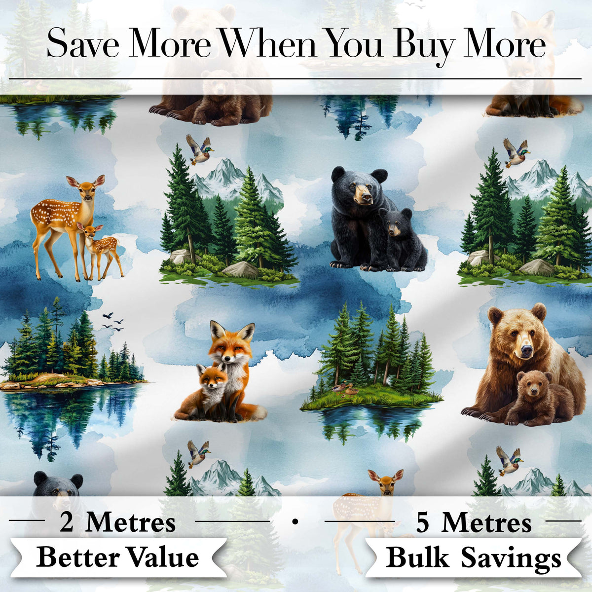Cute Animal Alphabet Nursery Pattern Beautiful Coffee Cup Lovely  Digital Print Material by the Metre UK Sewing Quilting Textile