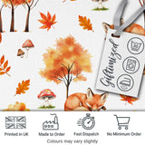Watercolor Fox Floral Artistic Pattern Stylish Everyday  Lovely  Digital Print Material by the Metre UK Sewing Quilting Textile