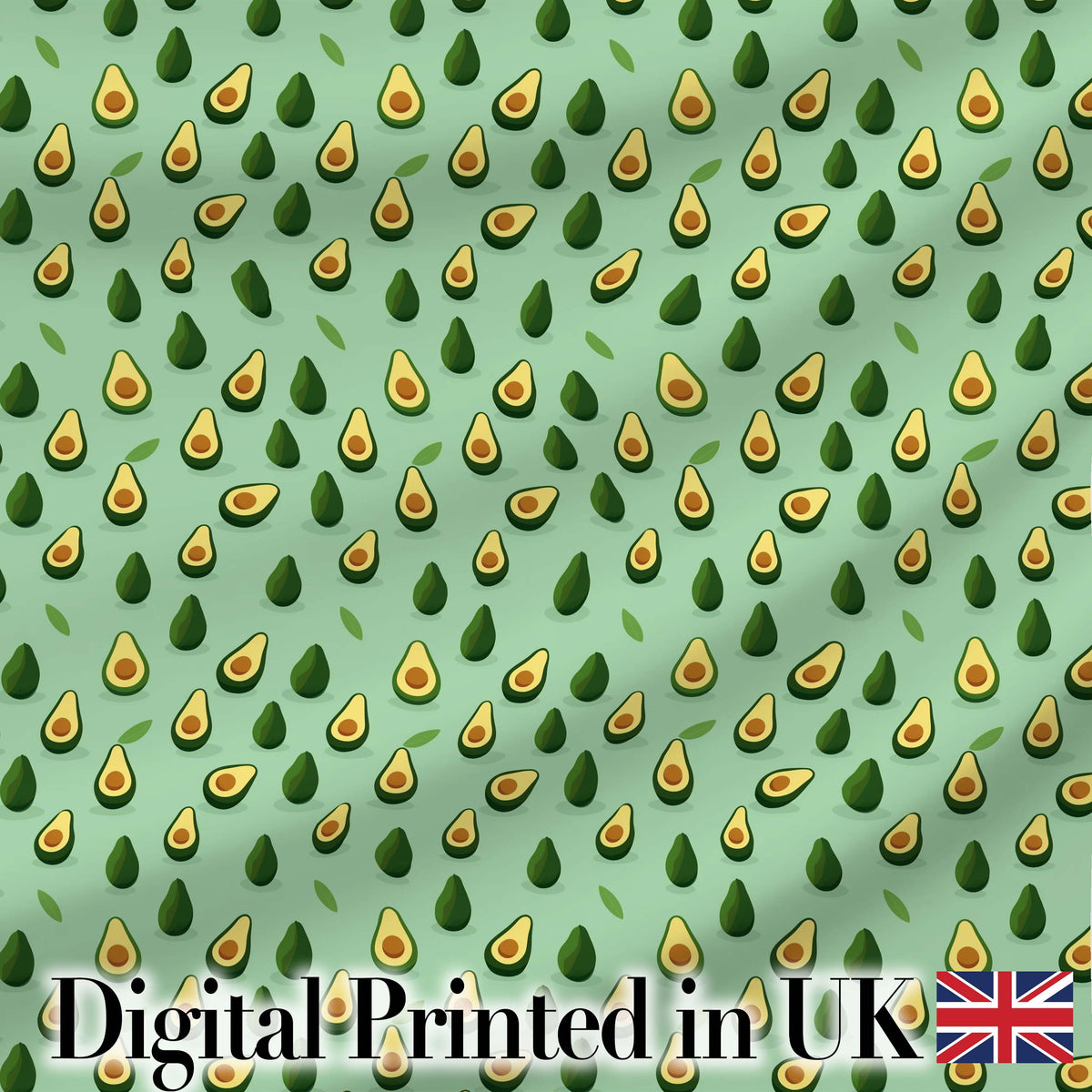 Dark Realistic Avocado Fruit Pattern Cute Unique Gift Lovely  Digital Print Material by the Metre UK Sewing Quilting Textile