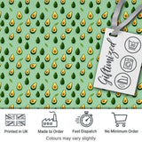 Dark Realistic Avocado Fruit Pattern Cute Unique Gift Lovely  Digital Print Material by the Metre UK Sewing Quilting Textile