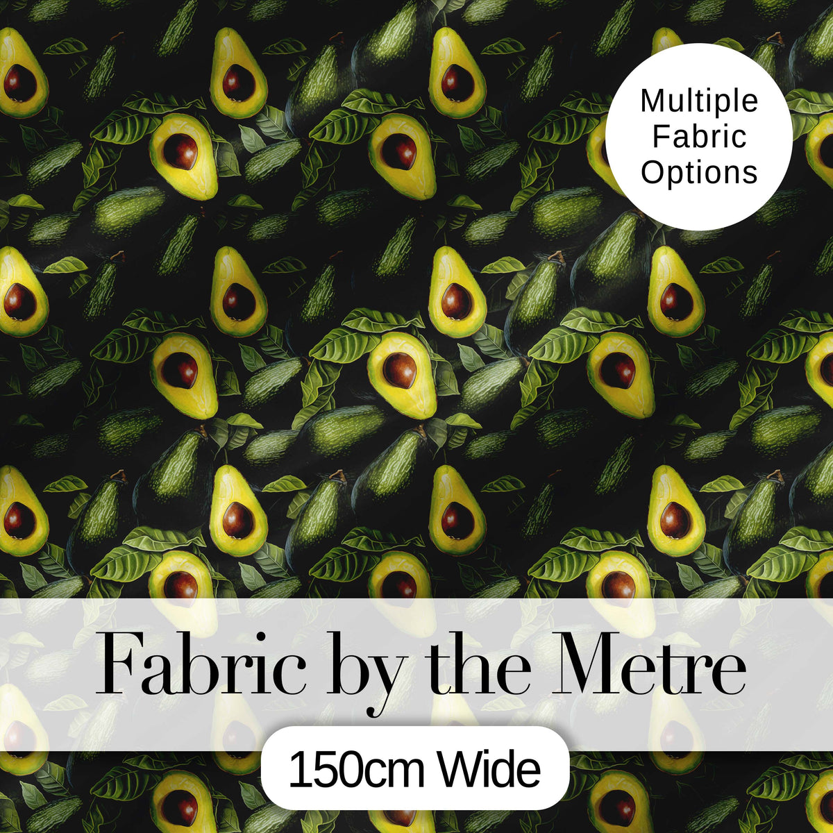 Avocado Leaf Fresh Green Pattern Stylish Everyday  Lovely  Digital Print Material by the Metre UK Sewing Quilting Textile