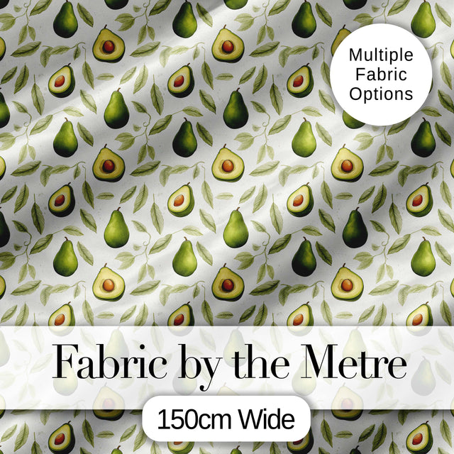 Watercolor Avocado Pear Leaf Botanical Seamless Pattern Lovely  Digital Print Material by the Metre UK Sewing Quilting Textile