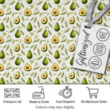 Watercolor Avocado Pear Leaf Botanical Seamless Pattern Lovely  Digital Print Material by the Metre UK Sewing Quilting Textile