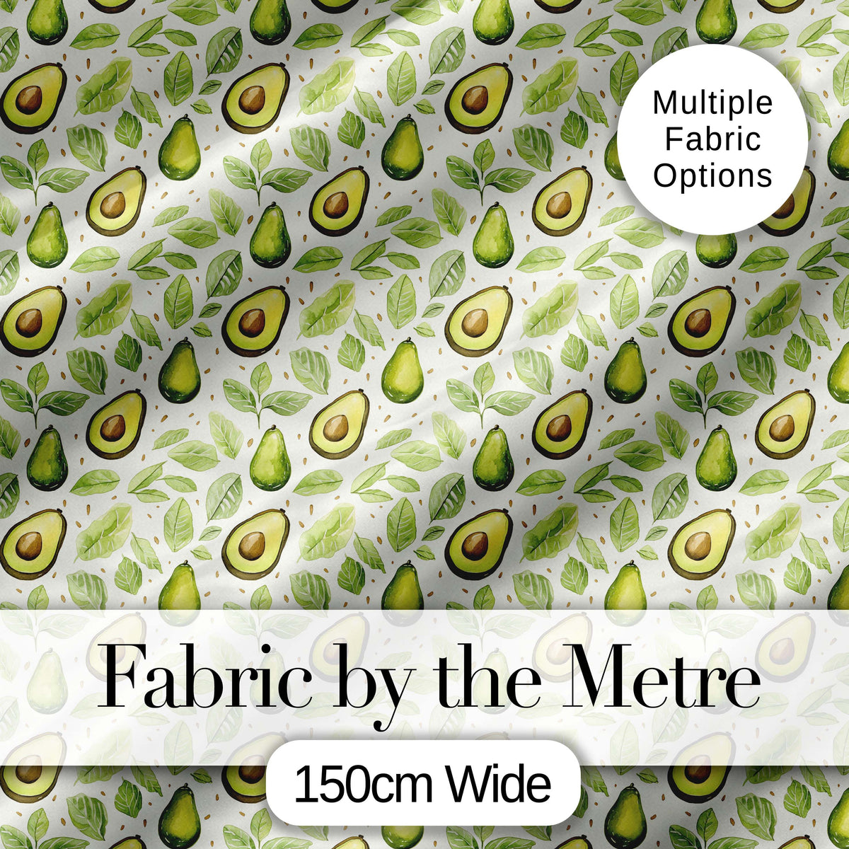 Fresh Avocado Pear Leaf Seamless Pattern Soft Blue Background Lovely  Digital Print Material by the Metre UK Sewing Quilting Textile