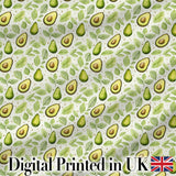 Fresh Avocado Pear Leaf Seamless Pattern Soft Blue Background Lovely  Digital Print Material by the Metre UK Sewing Quilting Textile