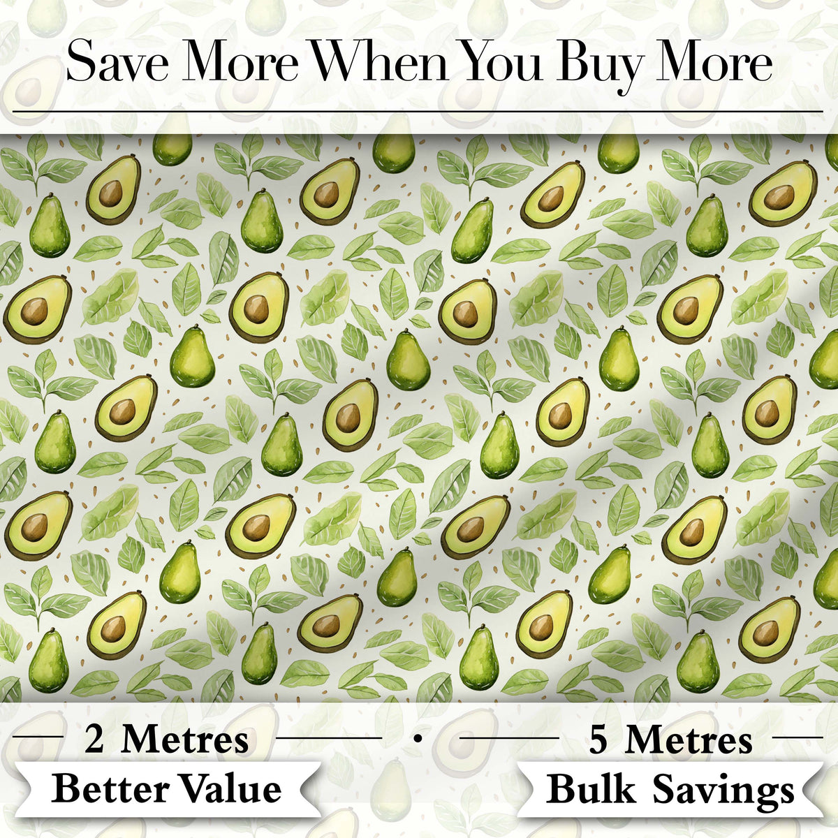 Fresh Avocado Pear Leaf Seamless Pattern Soft Blue Background Lovely  Digital Print Material by the Metre UK Sewing Quilting Textile