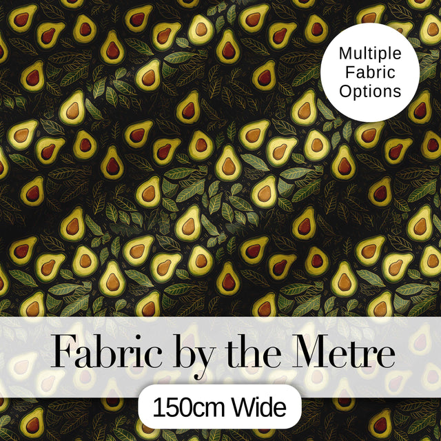 Green Avocado Pear Seamless Pattern Textured Background Botanical  Digital Print Material by the Metre UK Sewing Quilting Textile