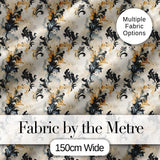 Blue Gold Baroque Floral Seamless Pattern Luxury Vintage Ornamental  Digital Print Material by the Metre UK Sewing Quilting Textile