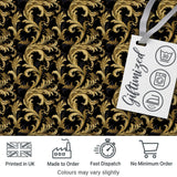Golden Ornamental Baroque Seamless Classic Luxury Vintage Textile  Digital Print Material by the Metre UK Sewing Quilting Textile