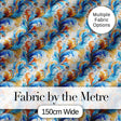 Black Gold Blue Baroque Floral Seamless Elegant Luxury Ornamental  Digital Print Material by the Metre UK Sewing Quilting Textile