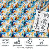 Black Gold Blue Baroque Floral Seamless Elegant Luxury Ornamental  Digital Print Material by the Metre UK Sewing Quilting Textile