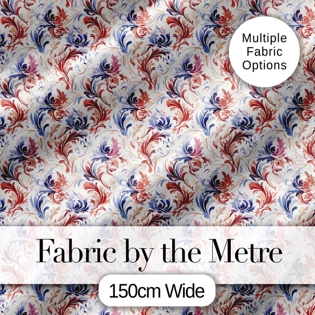 Orange Gold Baroque Floral Dark Background Luxury Ornamental Design  Digital Print Material by the Metre UK Sewing Quilting Textile