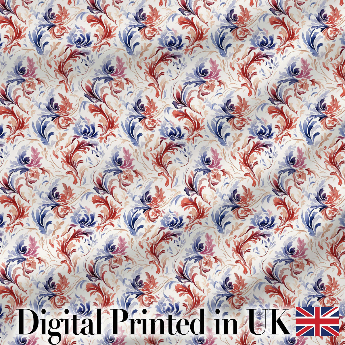 Orange Gold Baroque Floral Dark Background Luxury Ornamental Design  Digital Print Material by the Metre UK Sewing Quilting Textile