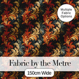 Classic Gold Black Baroque Seamless Pattern Elegant Luxury Lovely  Digital Print Material by the Metre UK Sewing Quilting Textile