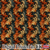 Classic Gold Black Baroque Seamless Pattern Elegant Luxury Lovely  Digital Print Material by the Metre UK Sewing Quilting Textile