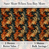 Classic Gold Black Baroque Seamless Pattern Elegant Luxury Lovely  Digital Print Material by the Metre UK Sewing Quilting Textile